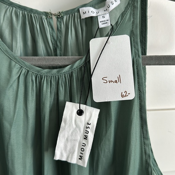 Miou Muse green halter dress brand new - Picture 2 of 3